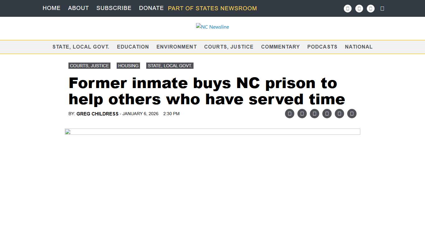 Former inmate buys NC prison to help others who have served time • NC Newsline